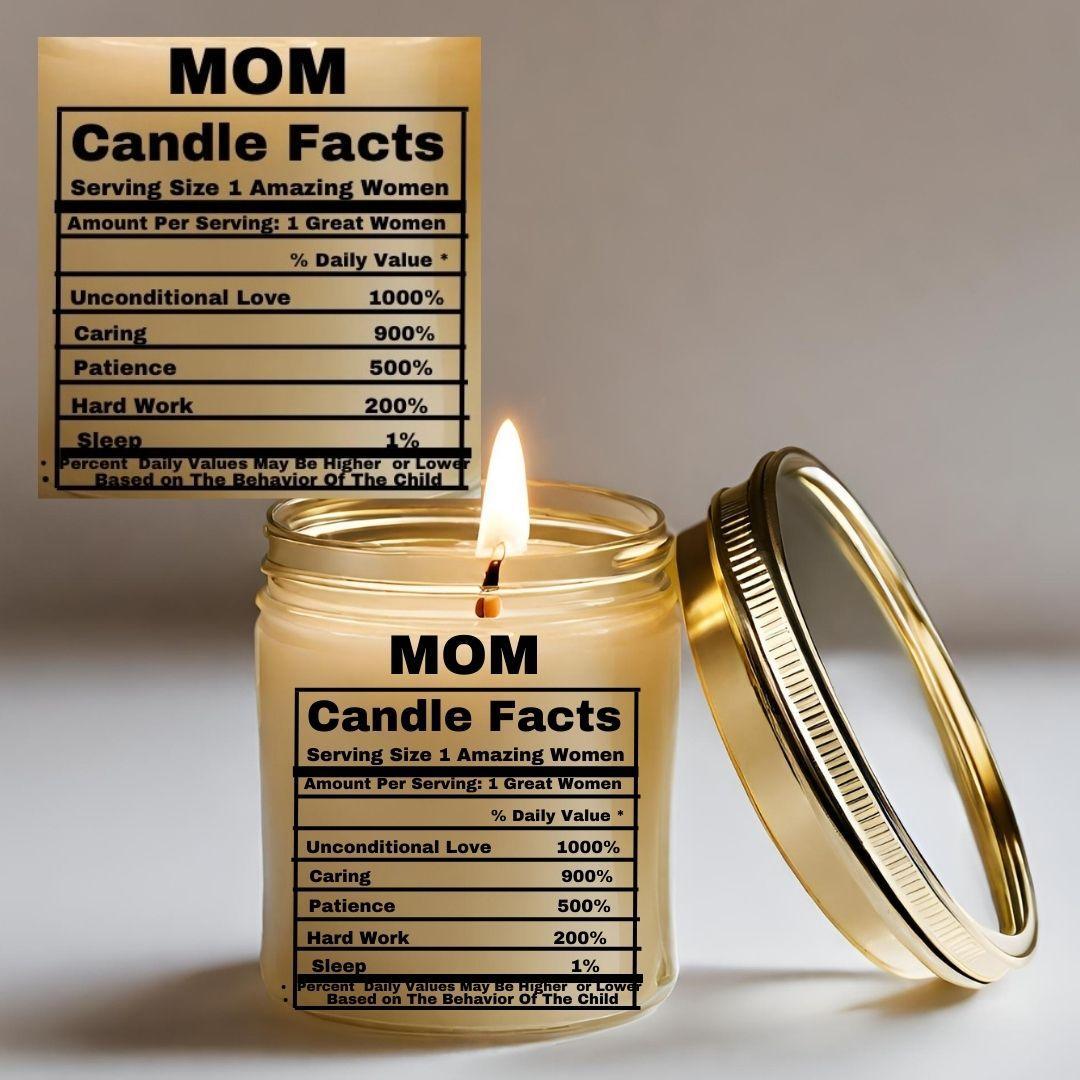 MOM Nutrition Fact Candle - Premium Candle from Luxri Home Fragrances - Just $15.99! Shop now at Luxri Home Fragrances