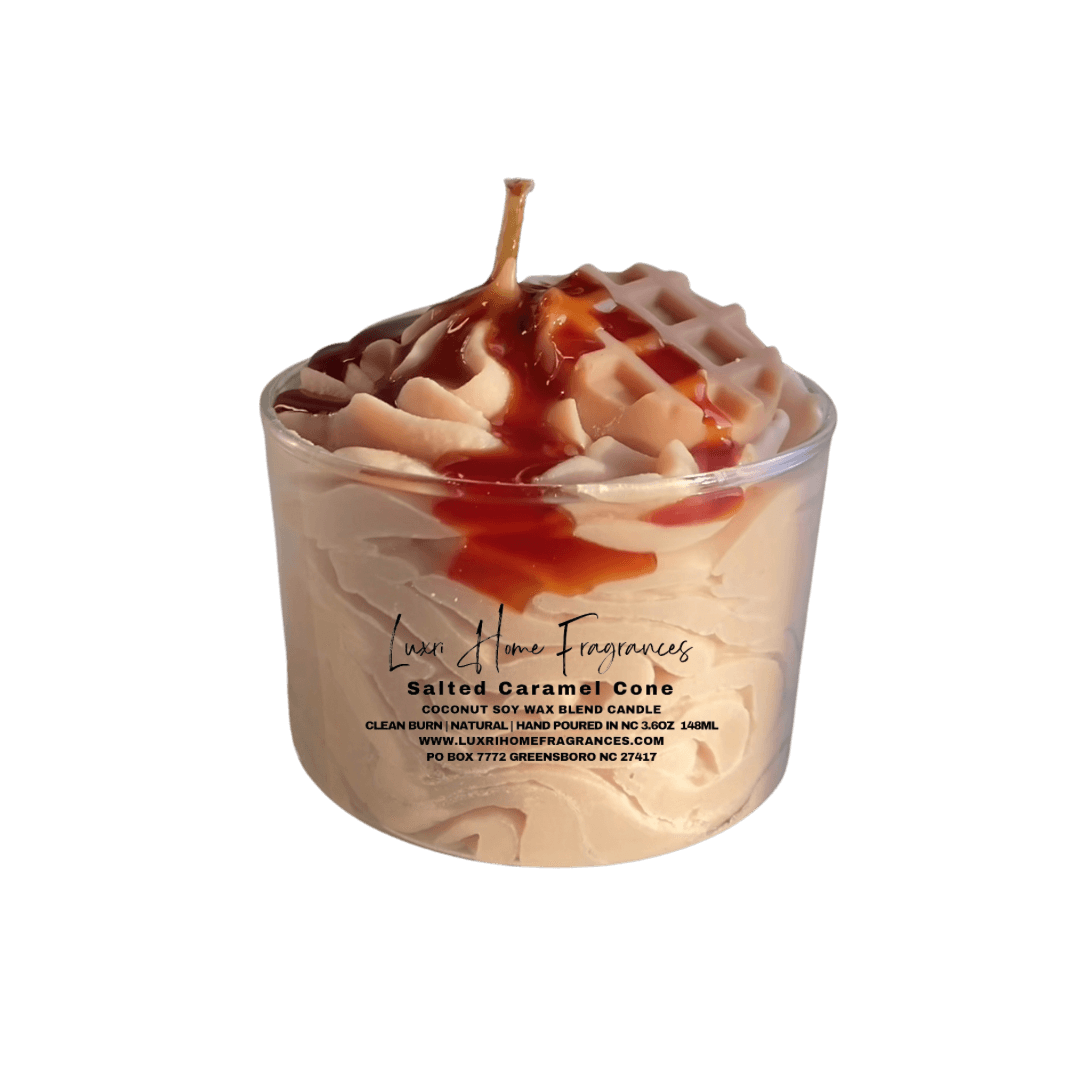 Salted Caramel Cone Mini Candle - Premium Candle from Luxri Home Fragrances - Just $12.99! Shop now at Luxri Home Fragrances