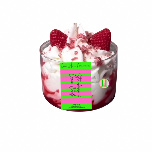 Strawberry Cream Crunch Candle - Luxri Home Fragrances