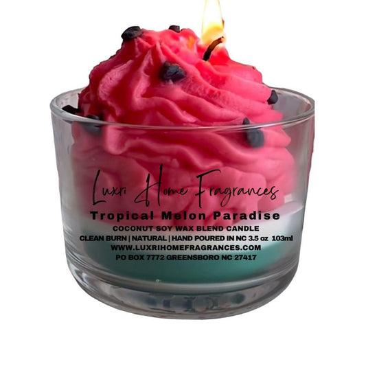 Tropical Melon Paradise Candle - Premium Candle from Luxri Home Fragrances - Just $12.99! Shop now at Luxri Home Fragrances