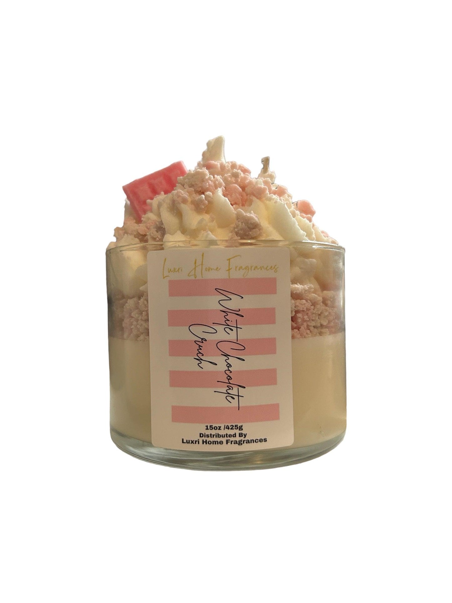 White Chocolate Vanilla Crunch Candle - Premium Dessert Candle from Luxri Home Fragrances - Just $20! Shop now at Luxri Home Fragrances
